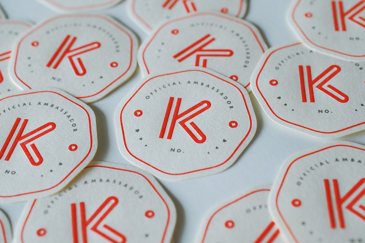 KOU Embossed Stickers