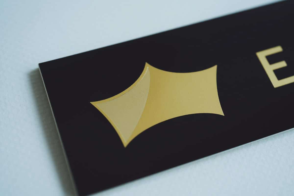 Gold Foil Stamped Sticker