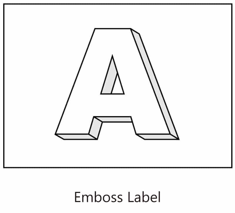 embossed label