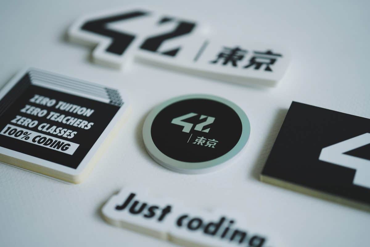 Sticker Printing Example: 42 Tokyo