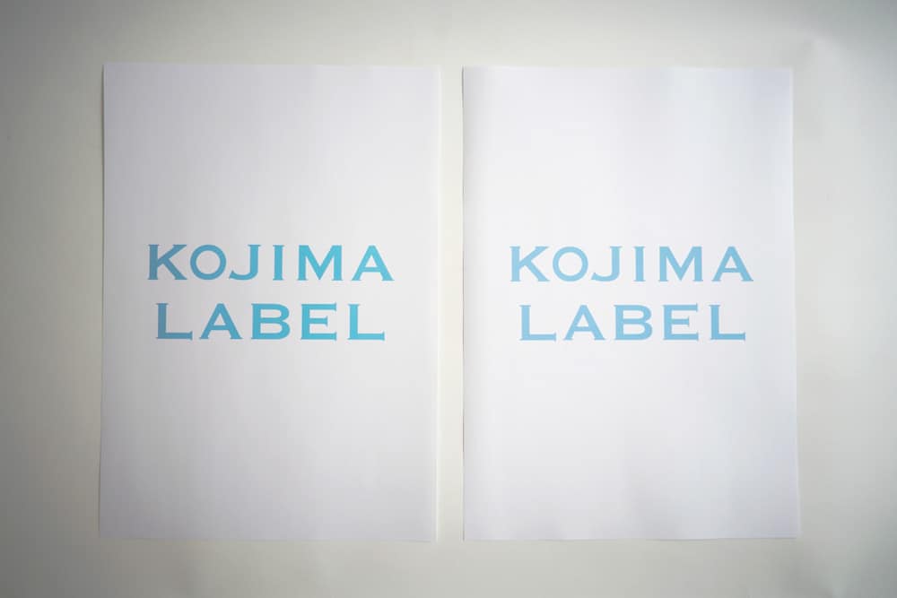 labels color different from printer