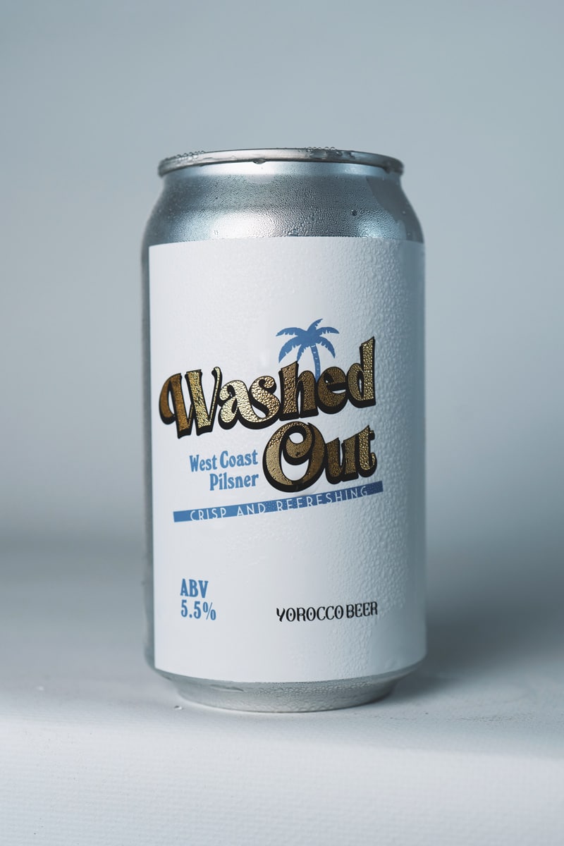 Yorocco Beer Washed out label