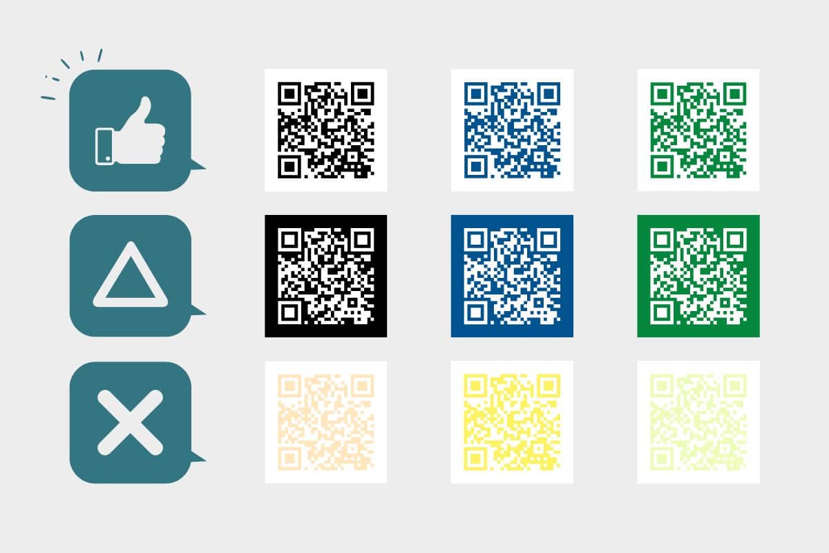 Attention to QR Code Colors