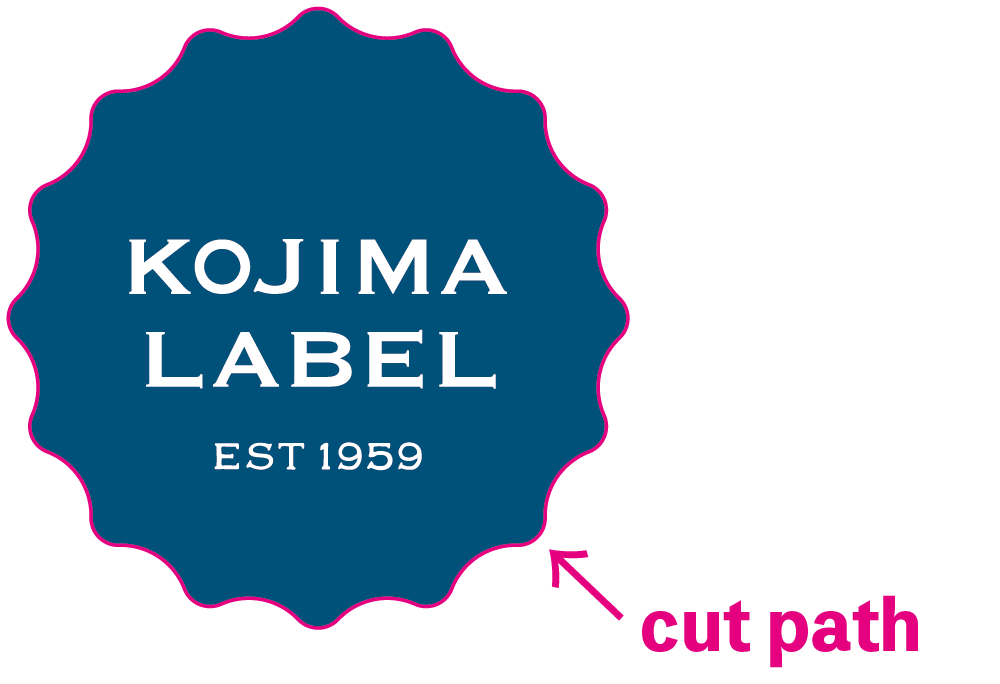 cut path for labels