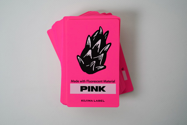 fluorescent sticker pink