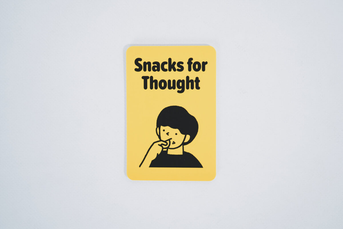Snack for Thought novelty sticker