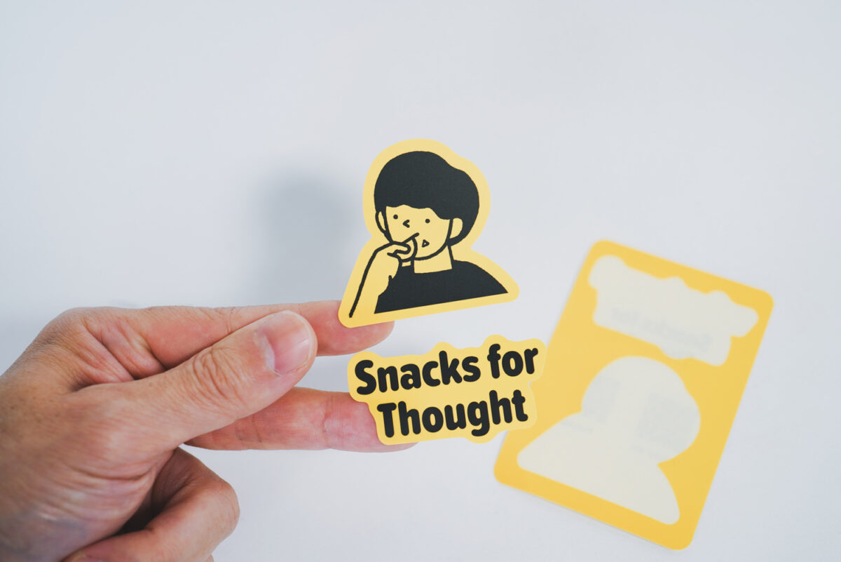 Snack for Thought novelty sticker
